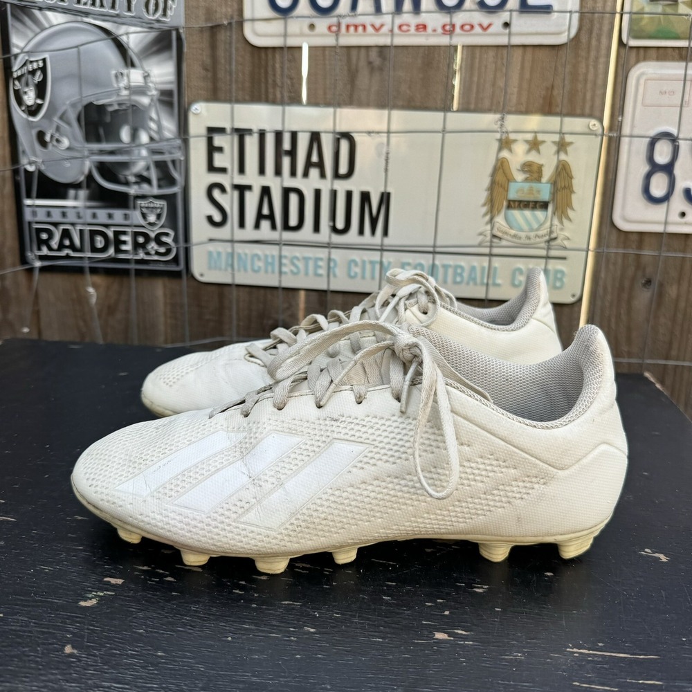 ADIDAS MEN 's X 18.3 FG WHITE DB2187 SOCCER SHOES SIZE 7‎